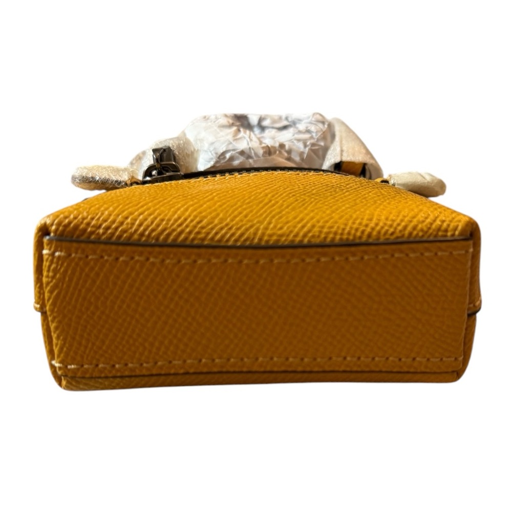 Coach Mini Gallery Leather Tote Bag Charm, Buttercup, NWT - Picture 3 of 6